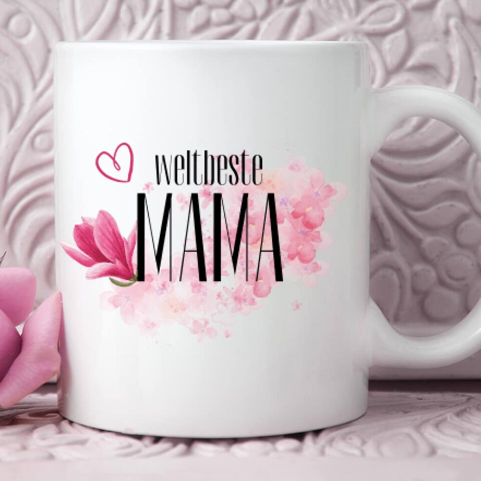Tasse - weltbeste Mama Blumen