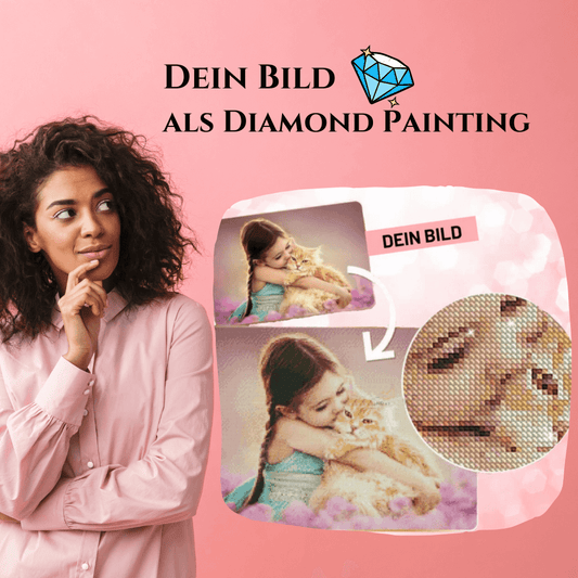 Komplettes 5D Diamond Painting Set - Eigenes Foto hochladen - Mond-Baby
