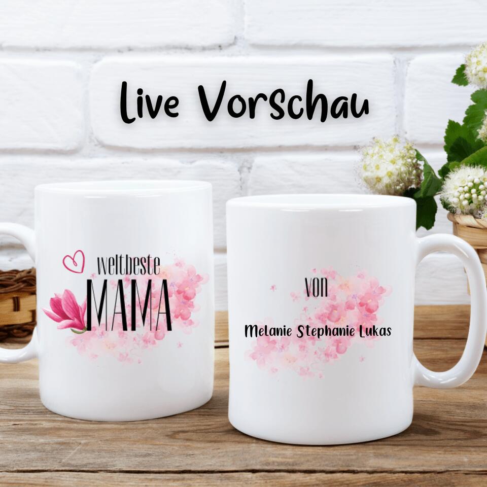 Tasse - weltbeste Mama Blumen