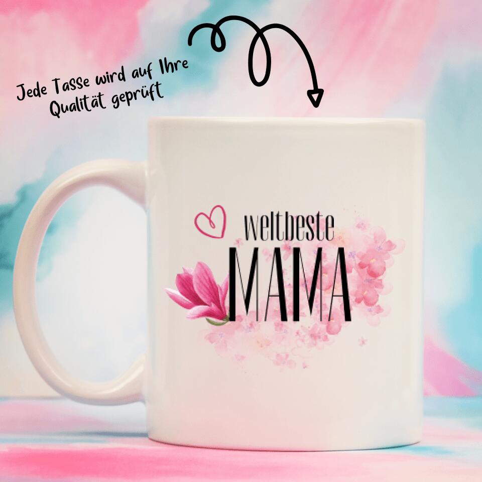 Tasse - weltbeste Mama Blumen