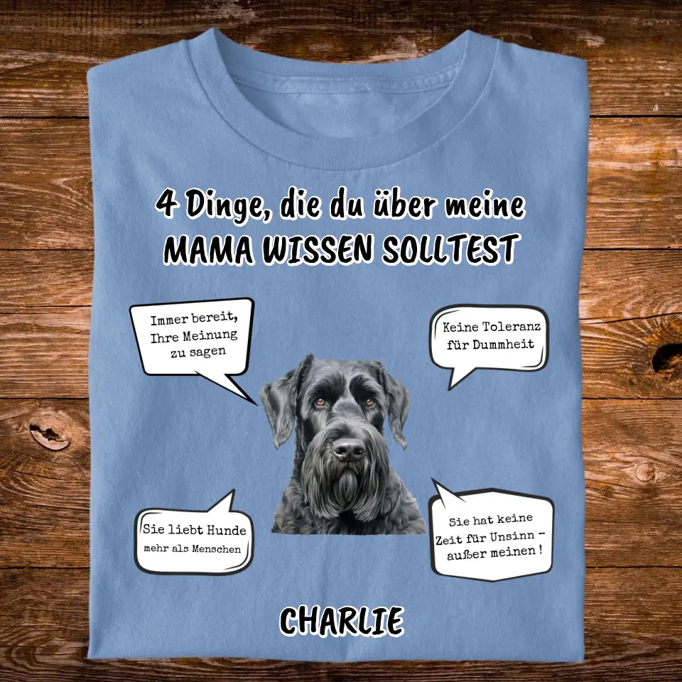 Laden Sie das Bild in den Galerie-Viewer, 4 Dinge, die du über meine Hunde Mama - Personalisiertes T-Shirt