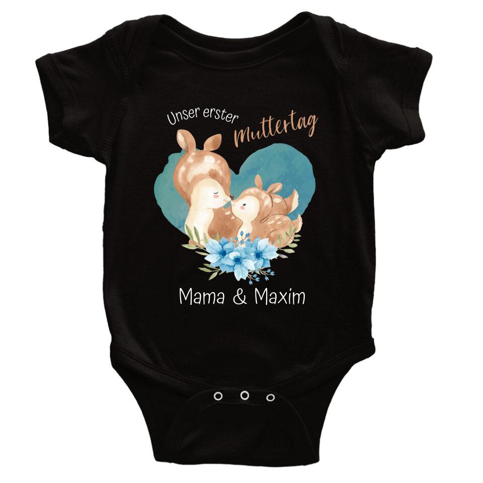 Baby Body - Erster Muttertag blau - Mond-Baby