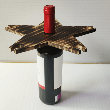 Faltbarer Wein & Glashalter: Mini-Holztisch für Picknick - Mond-Baby