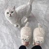 Gemütliche und stilvolle Designer-Katzenhausschuhe - Mond-Baby