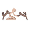 Handgemachte Holz Dekor-Skulpturen - Mond-Baby