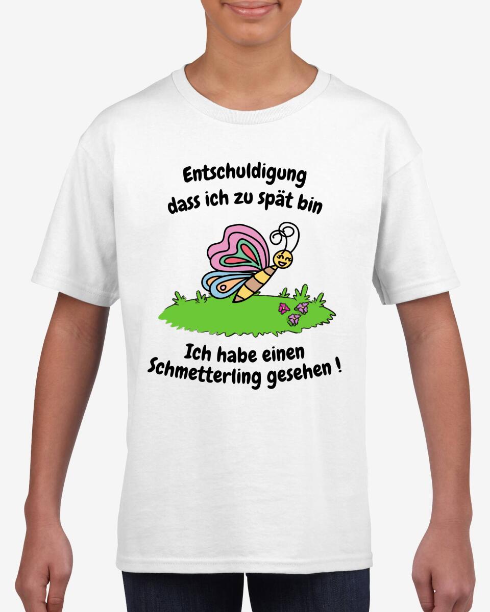 Kinder T-Shirt - Entschuldigung das ich zu spät (Schmetterling) - Mond-Baby