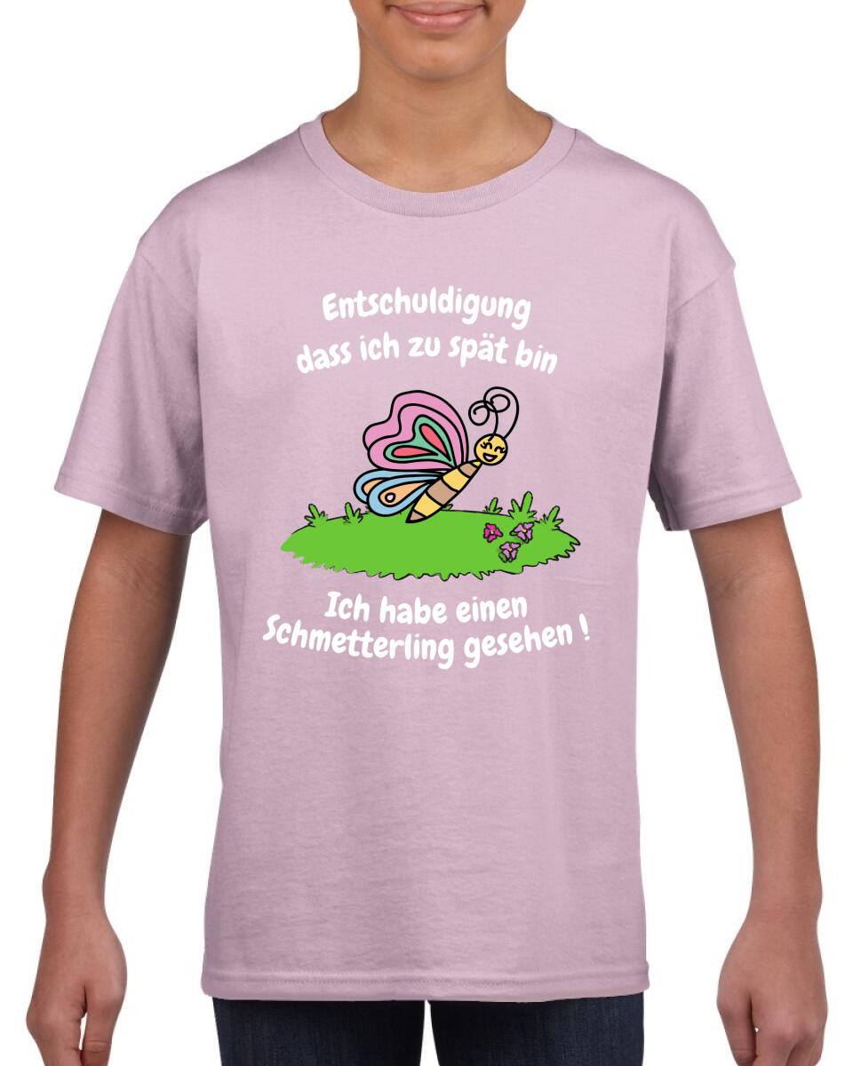 Kinder T-Shirt - Entschuldigung das ich zu spät (Schmetterling) - Mond-Baby