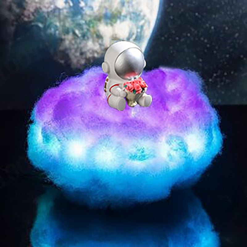 LED Astronaut auf Wolke Lampe - Mond-Baby