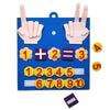 Montessori-Fingerzahlen: Lernspielzeug aus Filz für Kinder, frühkindliche Mathematik und Intelligenzförderung, 30x30 cm - Mond-Baby