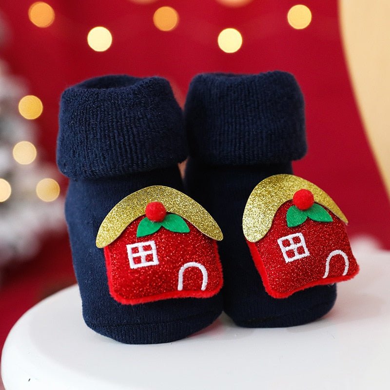 Rutschfeste Baby/Kinder Weihnachts Socken - Mond-Baby