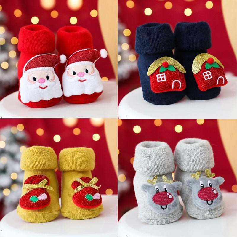 Rutschfeste Baby/Kinder Weihnachts Socken - Mond-Baby