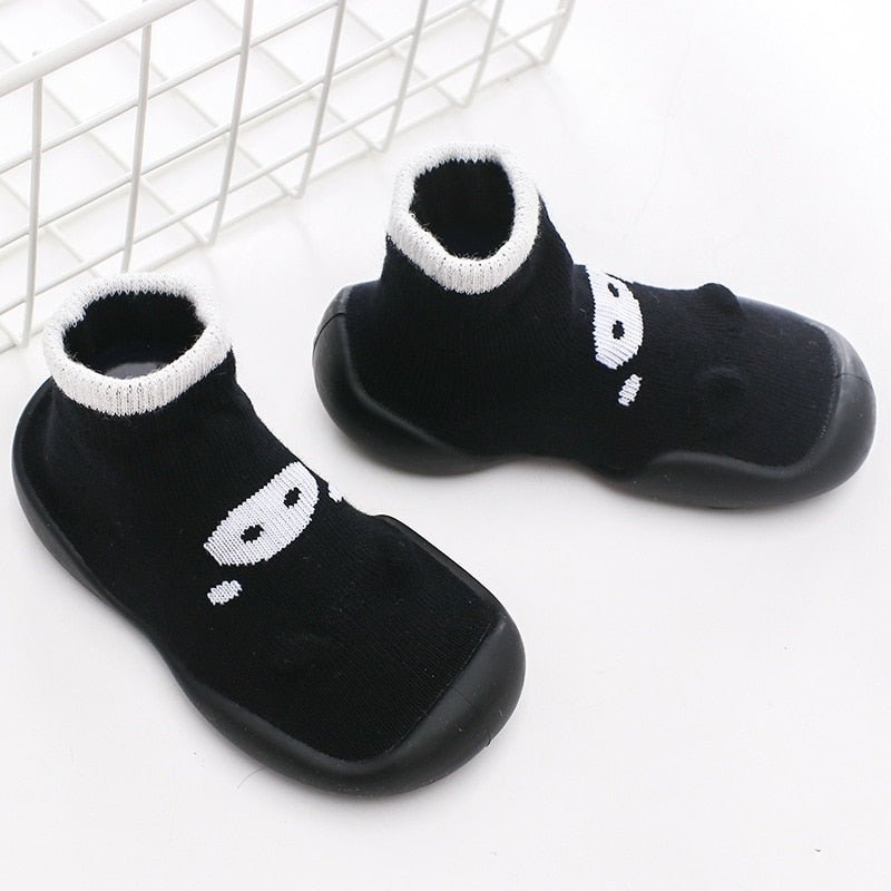 Unisex Baby Hausschuhe mit Gummisohle - Mond-Baby